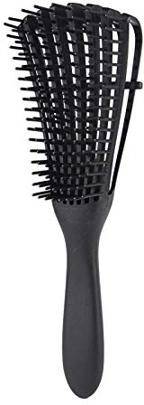 Daletu Lockenbürste Haarbürste, Curly Hair Brush Entwirrbürste für Naturhaar für Afro Haare 3a bis 4c, Detangler Bürste für Gewelltes/Nasses/Trockenes/Langes/Dickes Lockiges Haar (Schwarz)