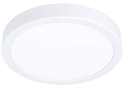 EGLO LED Deckenleuchte Fueva 5, Ø 21 cm, 1 flammige Aufbauleuchte aus Stahl und einer Kunststoff Leuchtfläche, Deckenlampe in Weiß, LED Aufbaulampe warmweiß