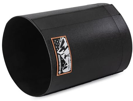 Celestron 94018 Deluxe Telescope Dew Shield with Velcro Attachment Points - Prevents Dew Formation on 6 and 8” Schmidt Cassegrain or EdgeHD Telescope Lenses, Black