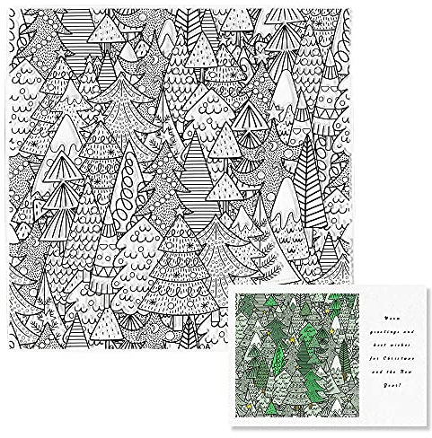Weihnachtsbäume Hintergrund Clear Stamps für Kartenherstellung und Fotoalbum Dekorationen, Comic Pine Forest Transparent Gummi Stempel Siegel für DIY Scrapbooking