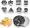 Unvtap Ausstechformen Set 24 Stück Mini Keksausstecher Ausstecher Plätzchen Ausstechformen Weihnachten für Backen, Silber