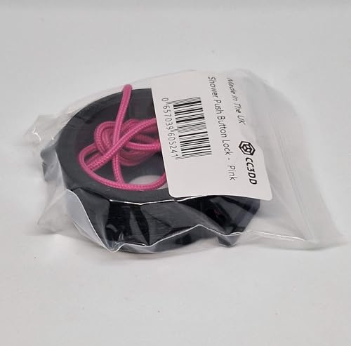 CC3DD Public Shower Push Button Time Lock Attachment (Gym, Swimming, Camping, Caravan) Pink