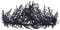MOSTORY Handgefertigte Gothic Blumenkrone Schwarz - Verstellbare Elfe Floral Tiara Dunkles Stirnband Fee Wald Kopfschmuck Mittelalter Kostüme für Halloween Karneval Hochzeit Cosplay Karneval