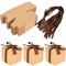 50 Stück Kraftpapier Süßigkeitenboxen, Quadratische Gebäck Geschenkschachteln mit Band, DIY Karton Geschenkboxen, Pralinenschachtel aus Papier für Party, Geburtstag, Hochzeit, Weihnachten (Braun)