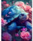 NAIMOER Schildkröte Diamond Painting Erwachsene, 5D Blumen Diamant Painting Bilder Erwachsene, DIY Blumen Diamond Painting Bilder Tiere Diamant Malerei Kinder Set für Home Dekor 30x40cm