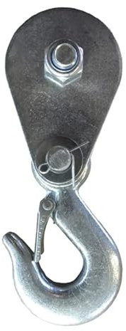 Bloc de palan à câble métallique avec crochet pour treuil – Argent pour 800 kg/1000 kg Roue de levage en acier haute résistance avec crochet de treuil électrique 1000 kg 800 kg