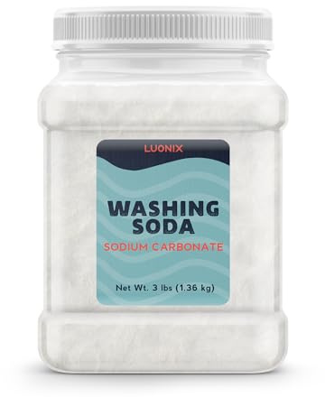 Luonix Washing Soda, 3 lbs, Sodium Carbonate, Soda Ash, Laundry Additive