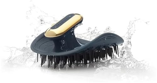 Manta Pulse Electric Scalp Massager Brush – Exfoliating Shower Brush for Hair Growth, Shampoo Scalp Massager with Shower Holder, Blue