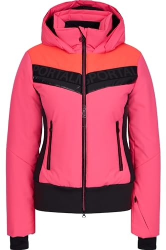 Sportalm W Ski Jacket 3 Pink - Atmungsaktive wasserdichte Damen Skijacke, Größe 40 - Farbe Pink Glow