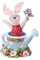 Disney Traditions Piglet In Watering Can Figurine, Height 11.5cm