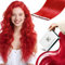 RUNATURE Tape in Human Hair Extensions - Real Red Tape Hair 16 Inch 25 Gram