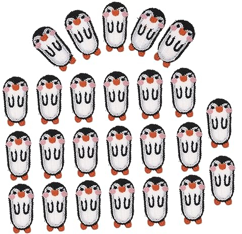 Operitacx 25stücke Teiliges Cartoon Pinguin Aufnäher Zum Aufnähen Und Aufbügeln Bestickte Stoffpatches Für Kleidung Taschen Jeans Hüte Und Diy Bastelprojekte