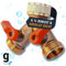 Gardazon 2-Wege Wasserhahn Adapter - 3/4” Zoll Y Verteiler mit Absperrventil, Doppelanschluss - Ideal für Gardena System, Wasseranschluss Verteiler für Garten und Waschmaschine