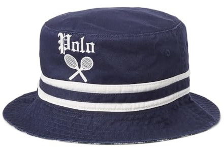 POLO RALPH LAUREN Herren Oxford Fischerhut mit Farbblockierung, Marine-Tennis, S/M