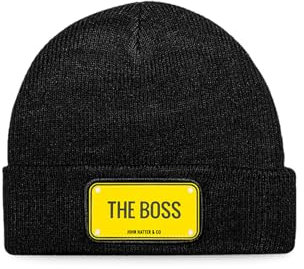 John Hatter & Co Beanie Rubber The BOSS Black Schwarz, Size:OneSize