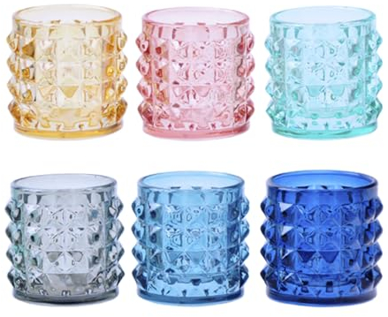 BRANDANI Funky Set 6 Pezzi Bicchiere Shot Liquore 70ml Vetro Colorati