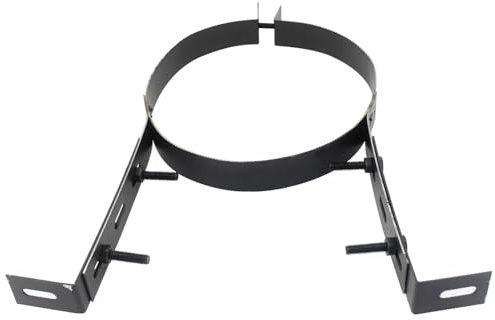 Kaminrohrhalterung for Kaminabzug, Rauchrohr-Befestigungshalterung, Kaminauskleidungsklemme, Edelstahl-Ofenrohr-Stützklammer (Color : ID 125mm)