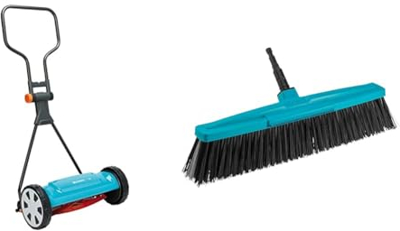 Gardena Classic Spindelmäher 400: Handrasenmäher mit 40cm Arbeitsbreite & combisystem-Straßenbesen