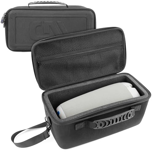 CASEMATIX Reiseetui kompatibel mit Meeting Owl 3, 2, Standard, Pro und Meeting Camera 360 Videokonferenzzubehör – robuste Hartschalen-Hüllen mit stoßdämpfendem Schaumstoff und Schultergurt
