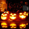 Halloween Lichterkette Animatronic Kürbis Lichter Halloween Sprechende Projektionslampe, Batteriebetrieben & Type-C Halloween Deko Outdoor für Familienfeier Party Zuhause Baum