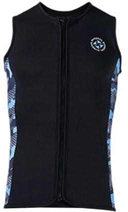 NeoprenChasuble Chasuble Neopren 3mm Zipper Ärmelloser Tauch Neoprenanzug für Herren, Schwarz, XXXL
