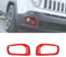 GQDGCU ABS Dekorative Abdeckung der Nebelscheinwerfer für Jeep Renegade 2016-2018 (Rot)
