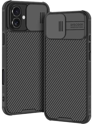 AROYI Handyhülle Kompatibel mit iPhone 16 Hülle, für iPhone 16 Hülle Kameraschutz mit Slide Camera Handyhülle für iPhone 16 Hülle (6.1 Zoll) - Schwarz
