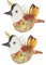 ULDIGI 2 STK Buntglasornamente Minifiguren Adler Tiere verzieren hängende Vogelverzierung Mini-Tiere Living Room Decoration wohnzimmerdeko hochzeitsdeko Kolibri-Schmuck Kolibri-