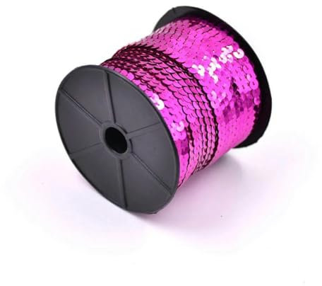 6mm-Catena di paillettes in oro rosa e argento Tessuto di paillettes per cucire