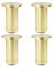 SZLXJMFL Table Legs Round, 4pcs Adjustable Furniture Feet Gold Aluminum Alloy | Brushed Surface Height: 8-25cm Sofa Legs Cupboard Feet 10cm/4