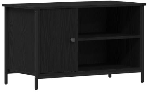 vidaXL Meuble TV Chêne Noir 80 x 40 x 50 cm Bois d'ingénierie, Salon, Solutions de Rangement Modernes, Meuble TV rectangulaire, Support Compact en Bois, Organisateur