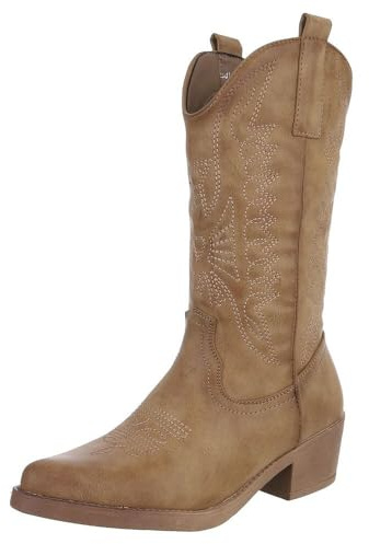 Ital Design Damenschuhe Stiefel Western- & Bikerstiefel