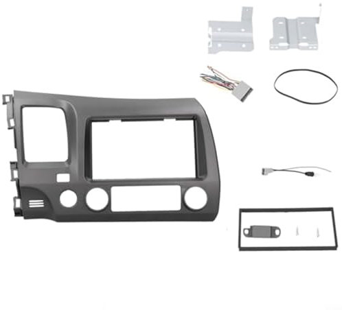 HavenDomicile Kit de instalación de marco de radio de coche LHD de 7 pulgadas 2 DIN con arnés de cableado compatible con Honda Civic 2007-2011 panel de montaje en tablero de instrumentos de conducción
