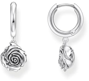 Midnight Rose Silver Earrings