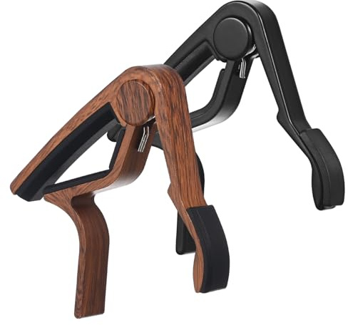 Kapodaster für Gitarre Holz Weihnachten Mottoparty | Sicherer Halt, Präziser Sitz, für Studioaufnahmen und Übung, 8x6,5x1,5cm, 2 Stück