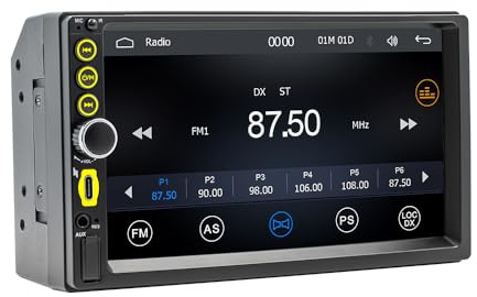 Autoradio 2 DIN 6.9 Pollici Touchscreen, Stereo Auto con CarPlay & Android Auto Wireless, Bluetooth, Mirror Link, Radio FM, Supporto Comandi al Volante, USB/Type-C