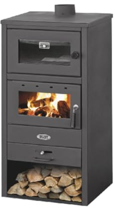 1 PZ STUFA A LEGNA CON FORNO GIORGIA 10-12 KW Nera NextradeItalia Mod.FERX.DIAREX-VLGIO-NE