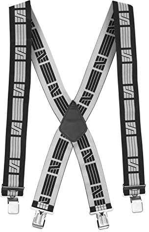 Snickers Workwear Elastische Hosenträger (schwarz/weiß), 90500418000, Heavy Duty Hosenträger in Einheitsgröße