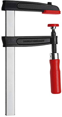 BESSEY Temperguss-Schraubzwinge TGRC40S14 | 400 mm Spannweite | Solide Schraubzwinge mit Tempergussbügel für präzises und zuverlässiges Spannen bei täglichen Arbeiten