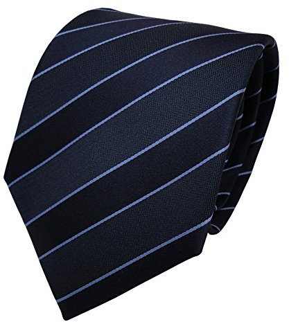 TigerTie Designer Krawatte in blau dunkelblau gestreift