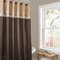 Lush Decor Terra Tenda da Doccia a Blocchi di Colore Tessuto a Righe Neutre Decorazione per, Poliestere, Marrone/Beige, 182.88 x 182.88 CMS