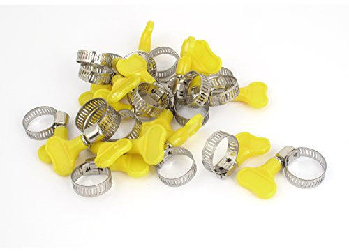 Sourcingmap Adjustable 13mm-19mm Range Tube Clip Key Type Hose Clamp 20 Pcs