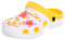 Brandsseller Clog Femme|Sabots de Jardin Femme|Mules Chaussures avec Bride arrière - Les Fleuries de pour Femme - Jaune/Blanc - Pointure: 41