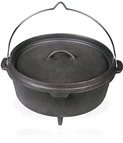 Barbecook Junko cocotte, marmitte en fonte, accessoire pour le barbecue bois, 9L