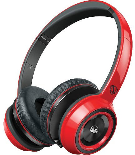 Monster Ntunes Cuffie On-Ear con Control Talk, Nero/Rosso