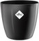 elho Brussels Diamond Rund 18 - Blumentopf für Innen - Ø 18.1 x H 16.2 cm - Schwarz/Schwarz Metallic