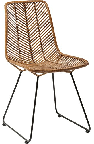 Kare Design Stuhl Ko Lanta Natur, leicht, Rattan Design, Esszimmerstuhl, hellbraun, 86x45x55cm