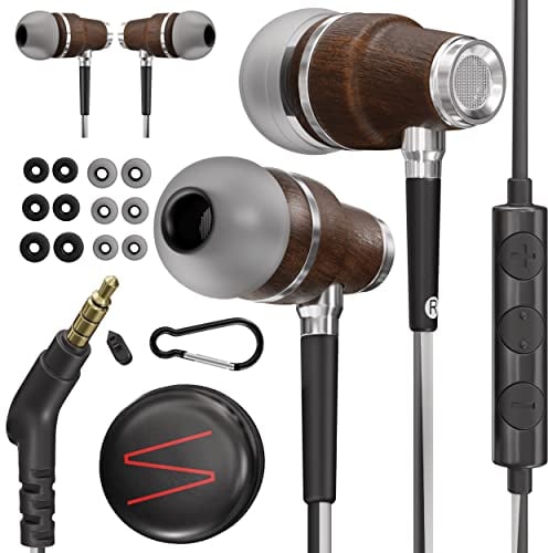 Symphonized Wired Ear buds with Microphone — 90% Noise Cancelling In Ear Headphones Wired, Ear Buds Wired, Earbuds for Computer, Android & PC — Corded Earbuds, Plug In Earphones with Mic (3.5mm Jack)