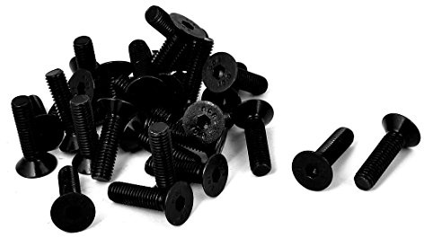 sourcing map 30 Stück Senkkopfschrauben M8 x 30mm 10.9 Carbon Stahl Senkkopf Innensechskant Schrauben