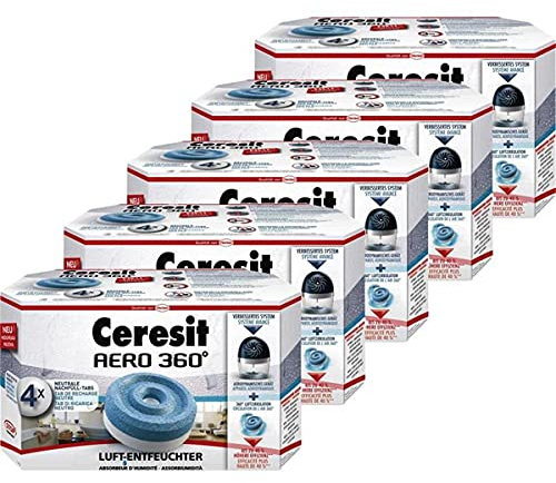 Henkel Ceresit Luft-Entfeuchter-Tabs AERO 360 Nachfüller 4x450g Tab (5er Pack)